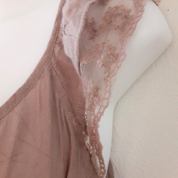 Drawstring waist Lacey Trim Top by "MINE" Sz Med Cottagecore - Picture 4 of 5